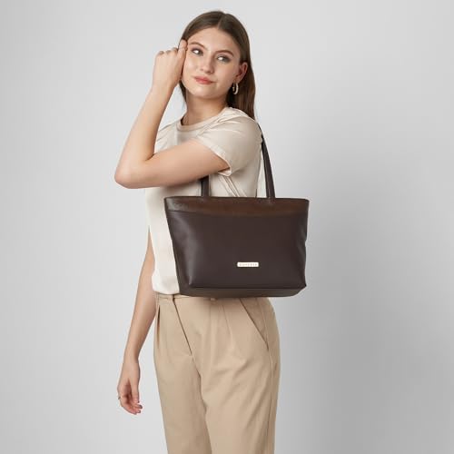 Image of Caprese Fergi Medium Tote Bag for Women | Stylish, Durable, Multi-Compartment Design for Work, Travel, Shopping | Large Capacity, Comfortable Straps, Ideal for Tab & Essentials