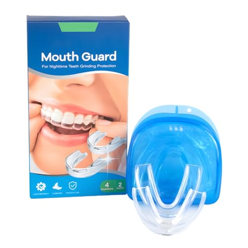 GXGM 4 piezas de férulas para bruxismo nocturno, férulas nocturnas para rechinar los dientes, protectores bucales moldeables, mejoran el bruxismo, antirronquidos, mejoran la calidad del sueño