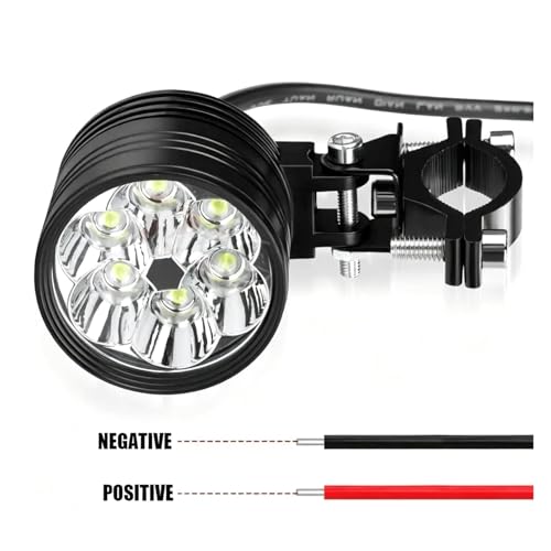 Foco Flash para Motocicleta 6Led 12/24V Impermeable Barra Mango 18-30mm 3