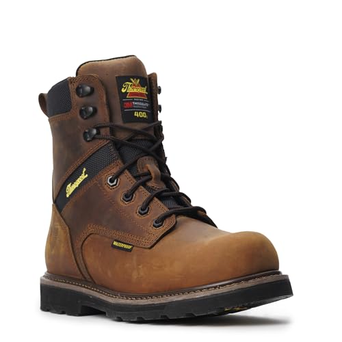 Thorogood Men's Job Site Series Waterproof/Insulated 8”, Safety Toe Boot