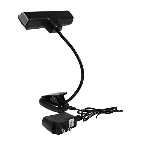 ZDETGU on Lámpara de Luz de la Lámpara de Luz de Luz de Alto Brillo Brazo Ajustable para Soportes de Música Escritorios Pianos con Diseño (Batería Clip Pequeño 10 Luz con USB+ Fuente de