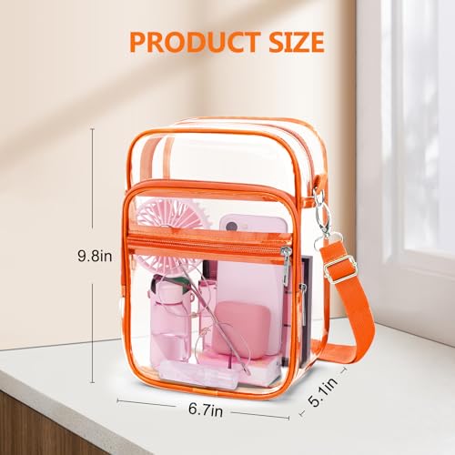 Blvornl Clear Crossbody Bag with Adjustable Shoulder Strap, Stadium Approved PVC Purse Bag, Messenger Bag3