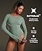 IUGA Long Sleeve Bodysuits for Women Crew Neck Body suit Women's Slimming Basic Tummy Control Bodysuit Tops
