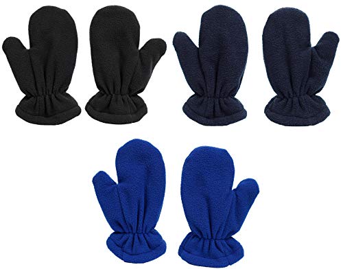 Urban Virgin Baby Boys Girls Mittens Toddler Sherpa Winter Fleece Gloves 2 Pairs & 3 Pairs for 0-7T