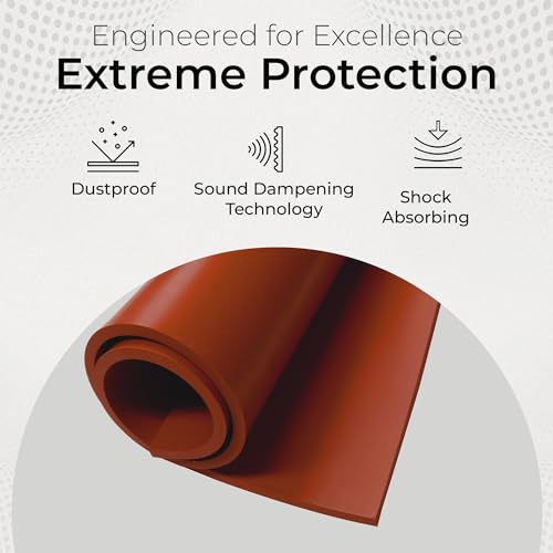 Image of Exactly Rubber Red Commercial Grade Silicone Sheet - 1 /8 x 18 inch x 36 inch 60A Durometer, Made in The USA