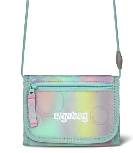 ergobag Brustbeutel Geldbeutel, Mini Portemonnaie mit Kleingeldfach, Sichtfenster für Mädchen und Jungen