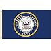 HOME AND HOLIDAY United States Navy Flag USN Emblem Banner US Military Pennant New 3x5