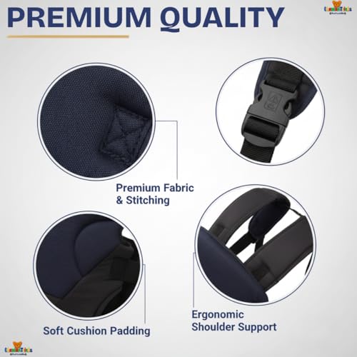 Image of Baby Carrier Bag, Infant Holder for New Born, Baby Carrier Bag for 0 to 3 Year Baby - 4 in 1 Comfortable and Adjustable Bag with an Ergonomic Solution for Baby Up to 3 Years (Navy Blue)
