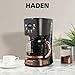 HADEN Heritage 1.7 Liter Stainless Steel Electric Kettle Bundled with 12 Cup Drip Coffee Maker, Coffee Machine with Auto Shut-Off, Black & Copper