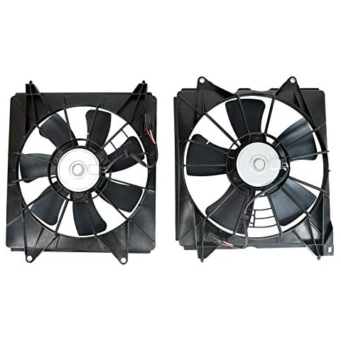 Pack of 2 AC Cooling Radiator Fan Assembly Left & Right Set Compatible with 2008 2009 2010 2011 2012 Honda Accord 2.4L # HO3113123 611130 621-357 Cover