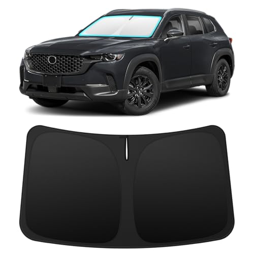 INSAUTO Custom Fit Windshield Sun Shade Accessories for Mazda CX50 CX-50 2023-2026 Foldable Front Window Sunshade UV & Heat Reflector Keeps Interior Cool Includes Storage Bag