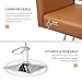Bonnlo Salon Styling Chair for Hair Stylist Wide Seat, Hydraulic Barber Chair with Stainless Steel Footrest, Camel Hair Salon Chair Heavy Duty, Beauty Spa Cosmetology Shampoo Hairdressing Equipment