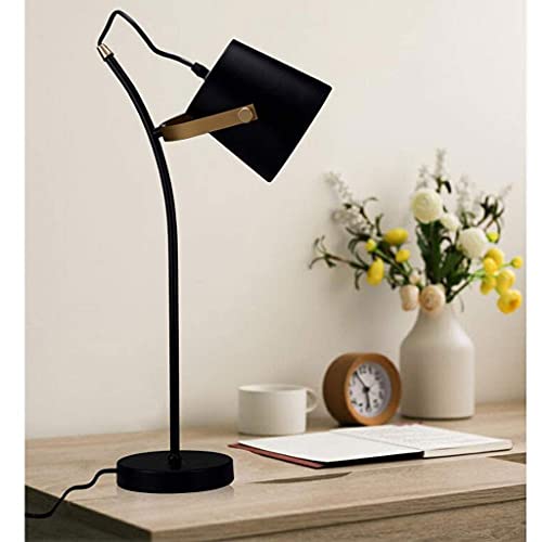 Lampe réglable E27 fer noir avec protection oculaire pour lit - 6