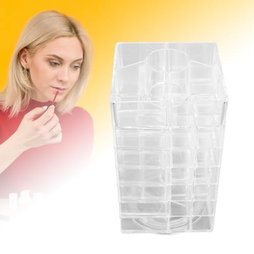 Dioche Organizzatore a Torre per Rossetti Girevole a 360 Gradi con Espositore per Trucco Trasparente a 53 Slot di Grande capacità per Riporre Cosmetici