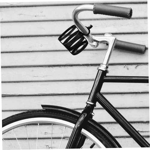 Soporte de botellas para bicicleta resistente en aluminio negro con fijación multifuncional 7