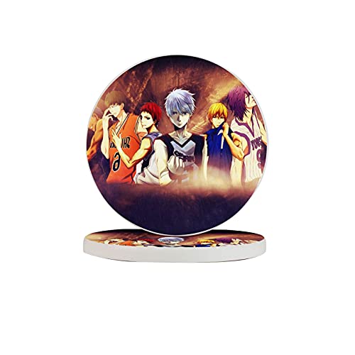 黒子のバスケ マグ お茶パッド 断熱 珪藻土よりも良い 吸水 速乾 滑り止め 家庭用 オフィス用 新築祝い プレゼント丸型 2~6枚セット