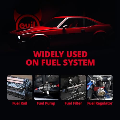 Image of EVIL ENERGY 8AN Flare to 12AN ORB Male 1PC Fuel Rail Adapter Fitting Black