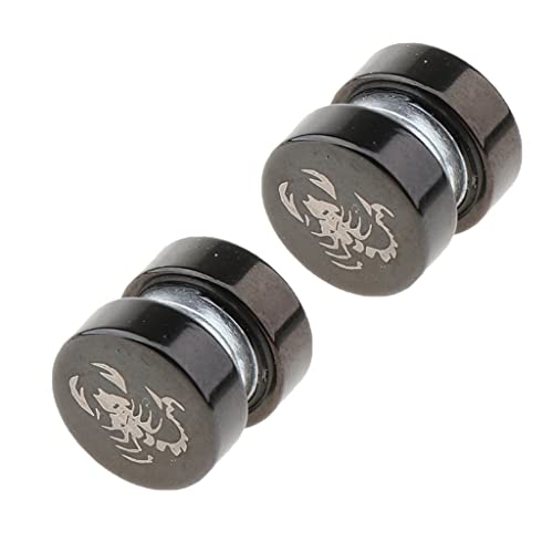 Image of Enakshi 1 Pair Non Piercing Clip on Magnetic Ear Stud Men Fake Earrings Scorpion