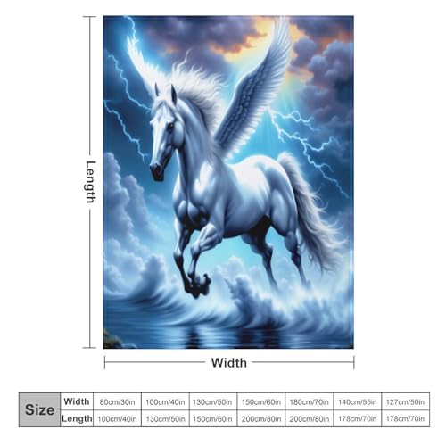 Couverture en polaire de flannel cheval 3D, couvre-lit d'exception 150x200 - 6