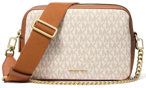 Image of Michael Kors Bryant Medium Double Zip Chain Camera Crossbody Bag