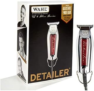 Wahl Professional 5-Star Detailer with Adjustable T Blade for Extremely Close Trimming and Clean and Crisp Lines for Professional Barbers and Stylists - Model 808, Silver, 1 Count (Pack of 1)