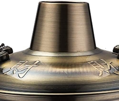 Copper Fondue Pot, Chinese Tranditional Hotpot,Hot Pot Mongolian, Pure Copper 304 Stainless Steel Chafing Dish(Bronze)