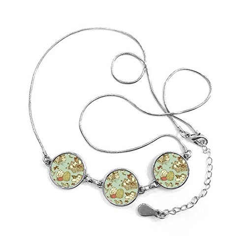 Collier Pendentif Pâques en forme ronde motif illustration chrétienne