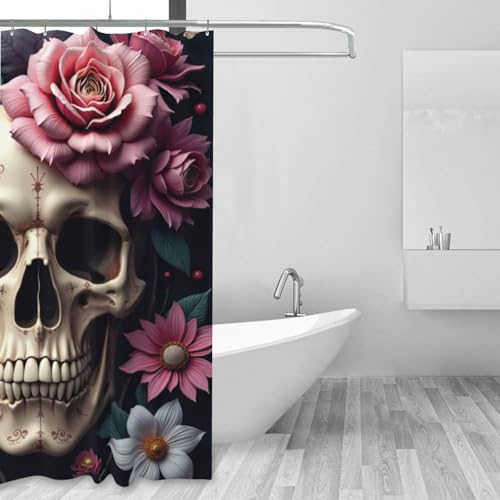 Rideau de douche avec crochets occultant contre regards indiscrets