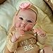 KSBD Realistic Reborn Baby Dolls - 20 Inch Cute Real Life Baby Girl Doll, Lifelike Newborn with Full Vinyl Body,Real Baby Dolls with Accessories for 3+ Years Old Kids Gifts