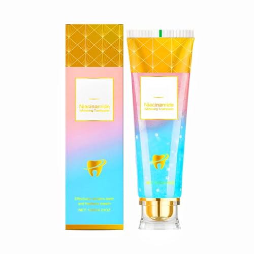 Niacinamide Whitening Toothpaste, Niacinamide Intensive White Toothpastes - for Healthier and Whiter Teeth, Protects Tooth Enamel, Deep Cleaning Freshens Breath 24 Hours(1)