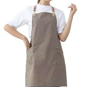 Aprons for Women Men with Pockets Water Drop Resistant Cross Back Adjustable