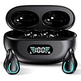 Powell Bluetooth Translator Earphones, Wireless Earbuds with Charging Box, Multifunctional Control, USB-C, Clear Sound, Black