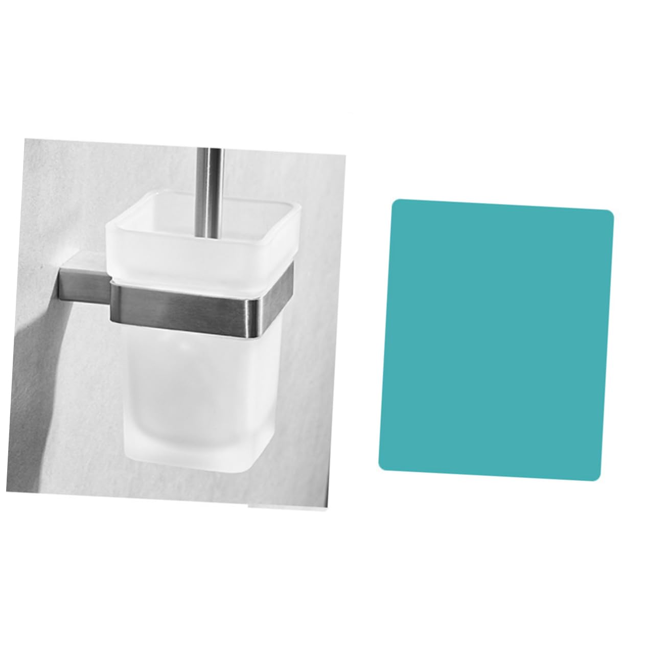 Portaescobillas de Acero Inoxidable 304 Ahorro de Espacio para Montaje en Pared Set Accesorios Baño Soporte Cepillo Dientes y Vaso de Cristal de Baño en Casa o Hotel