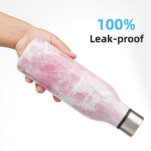 Image of Konokyo Insulated Water Bottle with Strap,18 oz Double Wall Stainless Steel Vacuum Bottles Metal Water Flask,Blossom