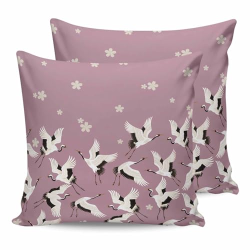 24x24 Pillow Covers Set of 2, Cherry Blossoms Throw Pillow