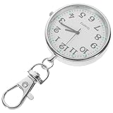 BCOATH Orologio Digitale da Infermiere Clip in Acciaio Bianco, Dimensioni 8.00X4.30X0.80Cm, per Uso Ospedaliero e Cronometrare Esami