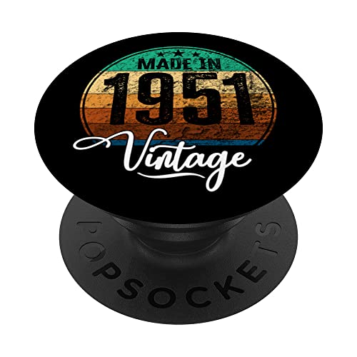 Cumpleaños Vintage Año de nacimiento 1951 Cumpleaños bday PopSockets PopGrip Intercambiable