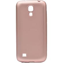 Samsung Galaxy S4 Mini I9190 ile Uyumlu Yumu ak Dokulu Silikon K l f, Rose Gold