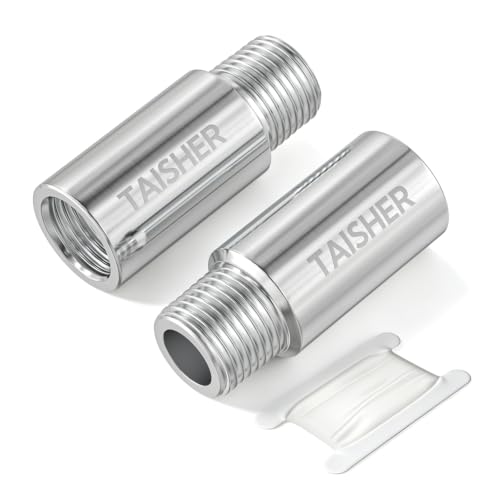 TAISHER 2Pcs 316 Nipple Cast Pipe,3/8"Male NPT x 3/8"Female NPT, 2"(L)