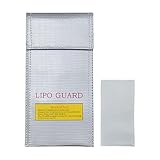 Bolsa ignífuga para baterías | Recipiente de transporte de batería, recipiente de sellado de electricidad, para camping, transporte al aire libre, carga objetos de valor, documentos y objetos de valor