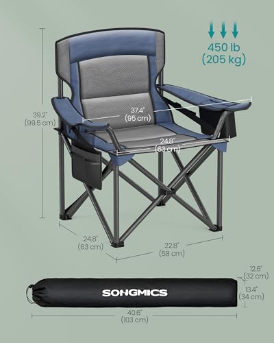 SONGMICS High-Back Folding Camping Chair
