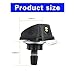 Tesnaao Pack-2 Car Windshield Washer, Automotive Wiper Nozzles, Sprayer Head Replacement Parts, Universal for Most Cars, Trucks and Vans (Black)