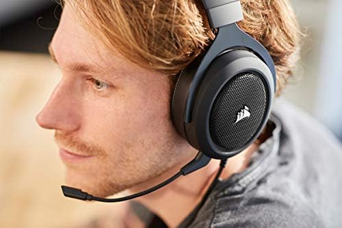 Corsair HS60 PRO Surround Gaming Headset (7.1 Surround Sound, Adjustable Memory Foam Ear Cups, Noise-Cancelling Detachable Microphone with PC, PS4, Xbox One, Switch and Mobile Compatibility) - Black