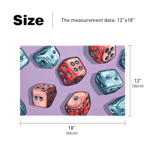 Sets de table Unregular Dices antidérapants pour table à manger - 6