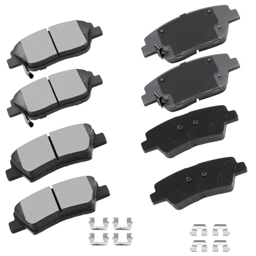 Image of cciyu D1444 D1544 Brake Pads w /Hardware Front Rear Disc Brake Pad Set