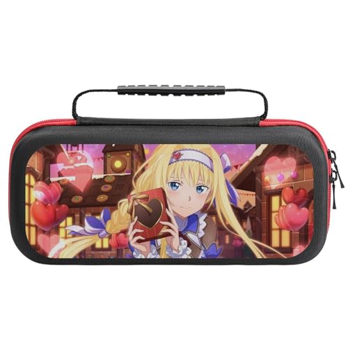 Switch ケース かわいい ソードアート・オンライン SAO アリス スイッチ 収納ケース カバー ナイロン素材 全面保護 防塵/防水/防汚/耐衝撃 26x11.5x5.2cm Switchに対応 保護用ハードケース 大容量な収納力 アクセサリーポーチ