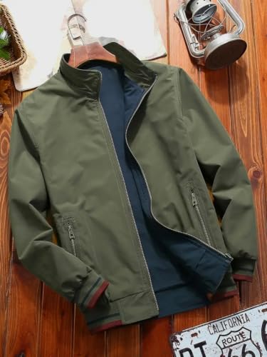 Image of Lymio Men's Casual Bomber Jacket | Lightweight Polyester Windcheater | Full Sleeve Regular Fit Outdoor Jacket(1-J-04-06)