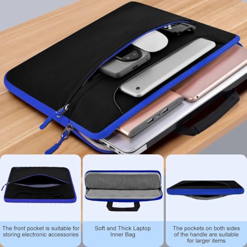 Image of Universal Laptop Shoulder Bag 13-17.3 Inch Shockproof Computer Bag with Multi-Pockets & Adjustable Strap
