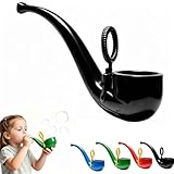 Soap Bubble Pipe, 3D Printed Creative Pipe-Shaped Bubbles Blower - Colorful Fun Bubble Blowing Pipe, Reusable...