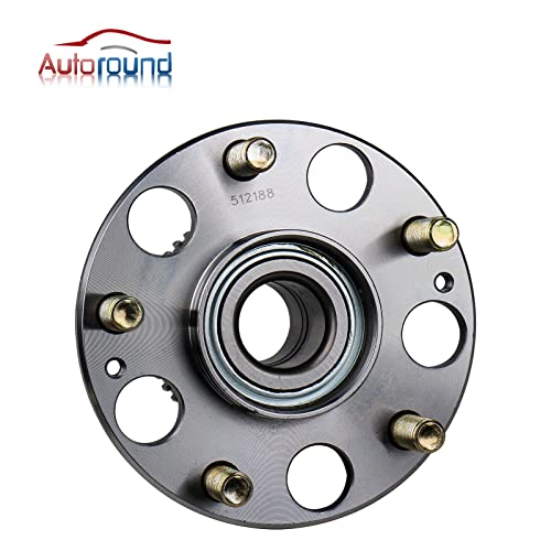 Autoround 512188 Rear Wheel Hub And Bearing Assembly Replacement For 2004-2008 Acura Tl, 2003-2007 Honda Accord 5 Lug Pair #TOP3